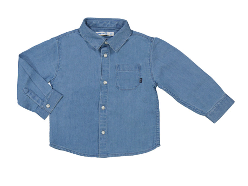 Mayoral Soft denim long sleeve shirt