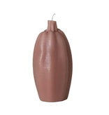 Creative Co-OP Unscented Tall Pumpkin Shaped Candle, Camel Color