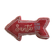"Santa Stop Here" Velvet Arrow Shaped Lumbar Pillow