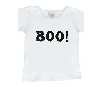 Boo Flat Sleeve Shirt | White 12m
