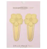 Design Works Ink Metal Page Tabs - Flowers