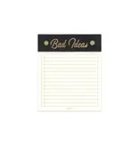 Design Works Ink Post Bound Note Pad, 5 X 6 - Black "Bad Ideas"