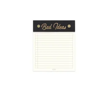 Post Bound Note Pad, 5 X 6 - Black "Bad Ideas"