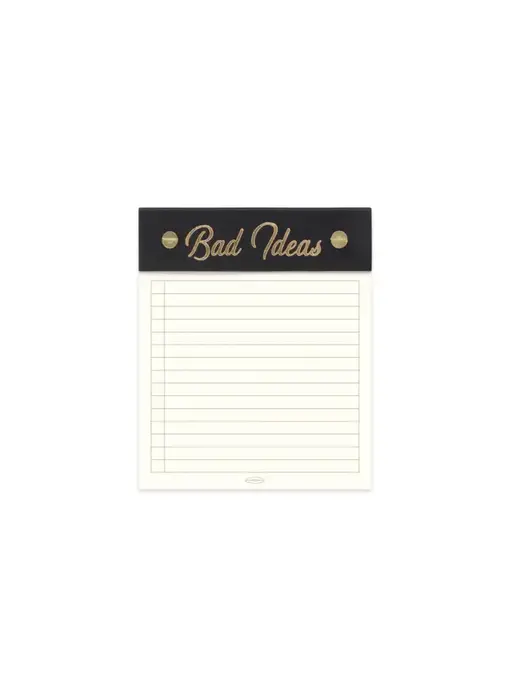 Post Bound Note Pad, 5 X 6 - Black "Bad Ideas"