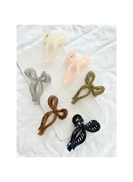 Assorted Ribbon Tie Hair Claws - Basho Jelly