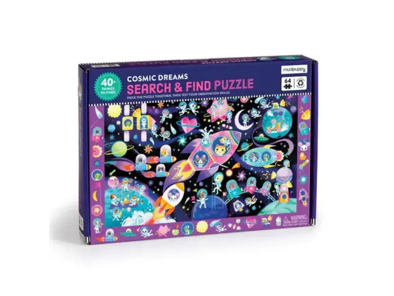 Chronicle Books Cosmic Dreams 64 Piece Search & Find Puzzle