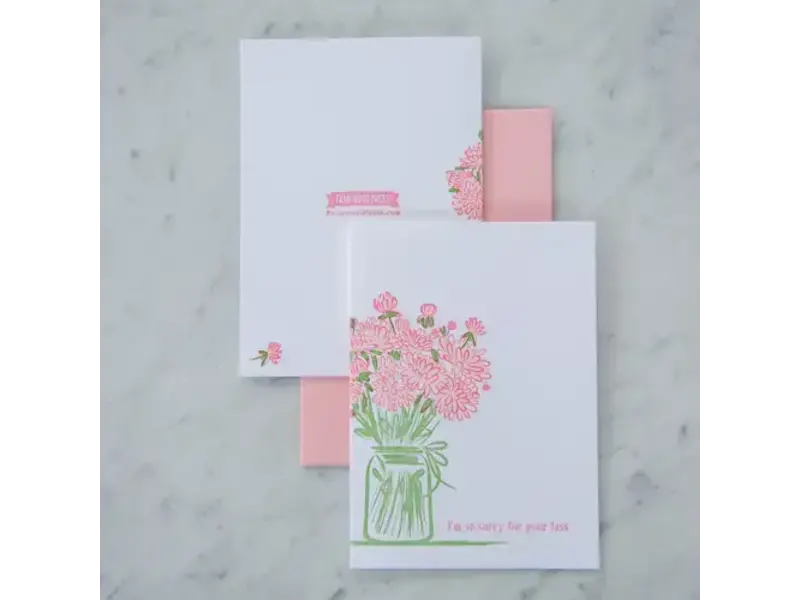 Farmwood Press I Am Sorry For Your Loss, Bouquet Sympathy Card