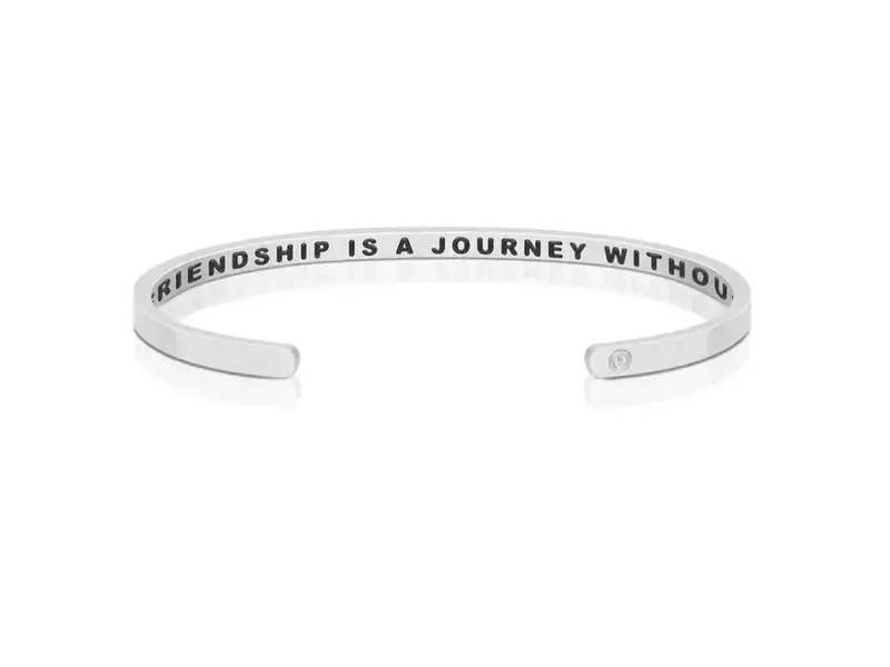 MantraBand A True Friendship Is A Journey Without An End - Silver