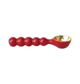 Creative Co-OP Enameled Aluminum Ice Cream Scoop, Red & Gold Finish