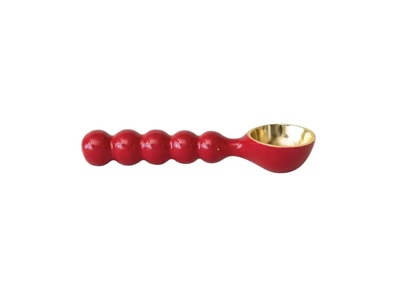 Creative Co-OP Enameled Aluminum Ice Cream Scoop, Red & Gold Finish