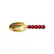 Enameled Aluminum Scoop, Red & Gold Finish