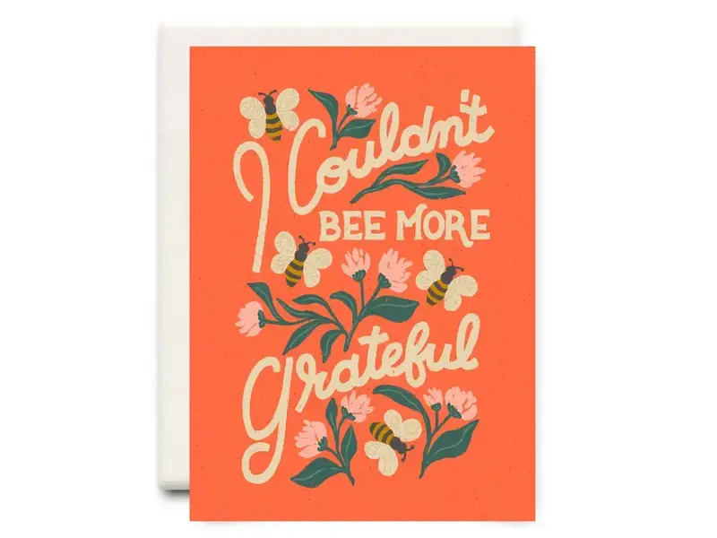 Inkwell Cards I Couldn't Bee More Grateful Red | Thank You Greeting Card