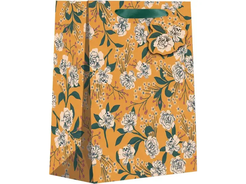 Jillson & Roberts Retro Floral Orange - Totes - Medium