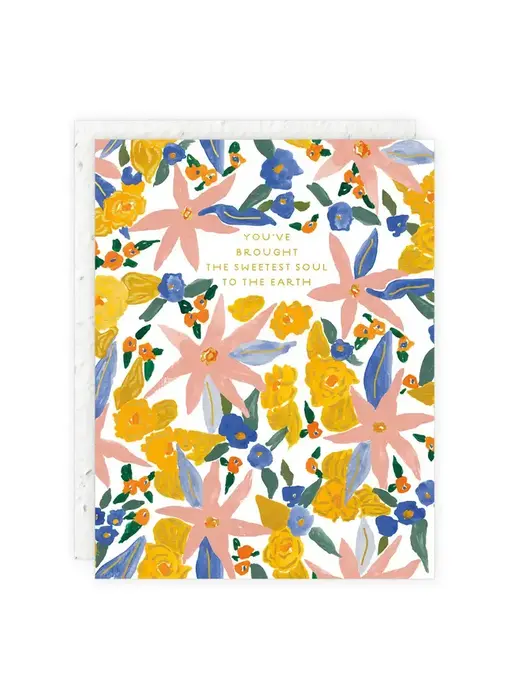 Sweet Floral Baby Card