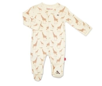 CREAM JOLIE GIRAFFE ORGANIC COTTON FOOTIE