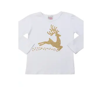 Gold Reindeer Long Sleeve 2T