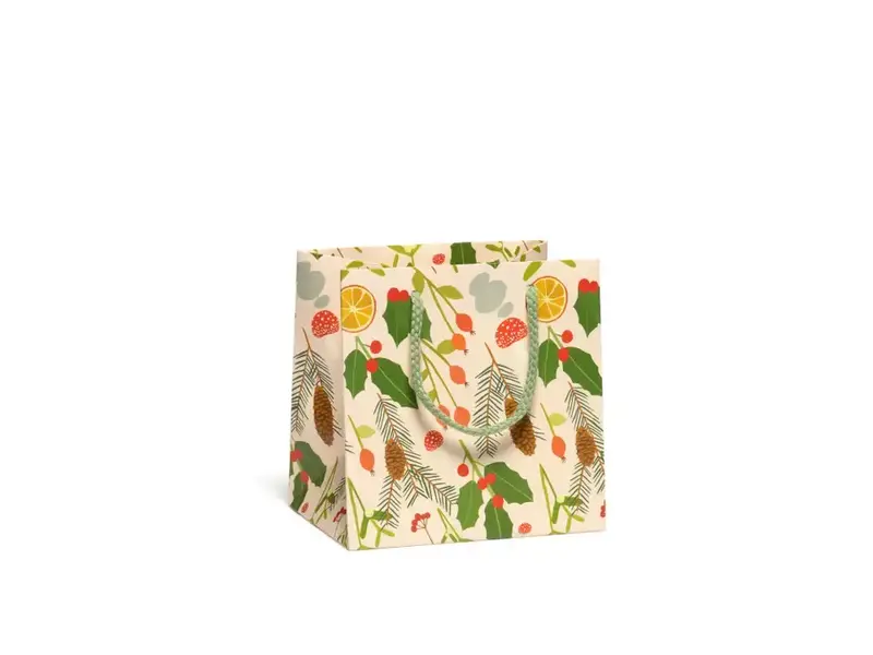 Red Cap Cards Holiday Greens Small Gift Bag Small