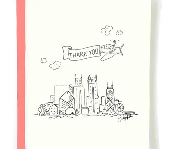 Chicago Skyline Thank You Card
