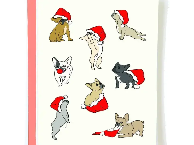 Pop + Paper French Bulldog Christmas Card