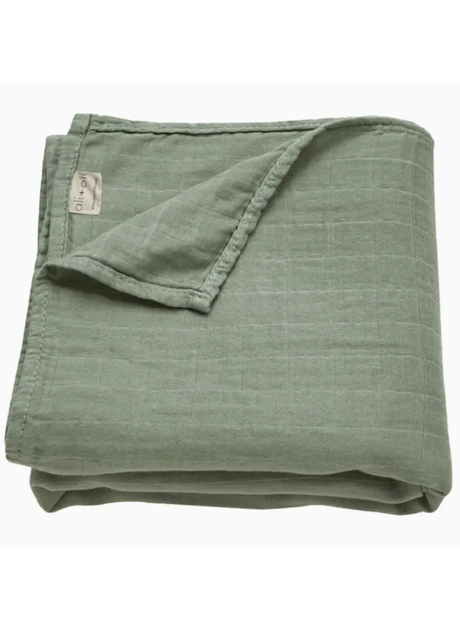 Muslin Swaddle Blanket (Apple)