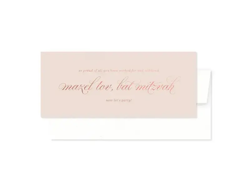 Smitten on Paper Mazel Tov Bat Mitzvah Greeting Card