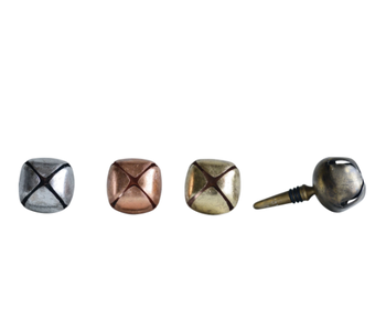Metal Bottle Stopper with Jingle Bell, 4 Colors