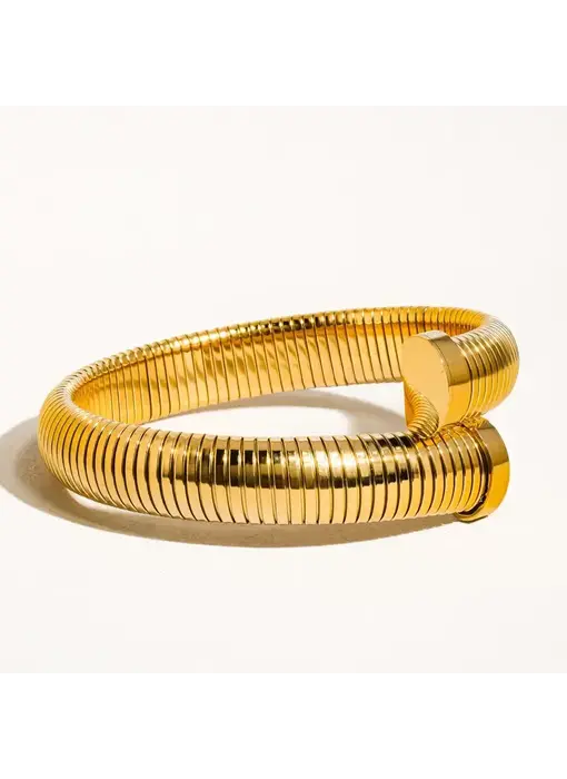 Dehors 18K Gold Non-Tarnish Bold Bangle Gold