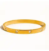 MAIQ Accessories Neil 18K Gold Non-Tarnish Classic Cz Bangle Gold