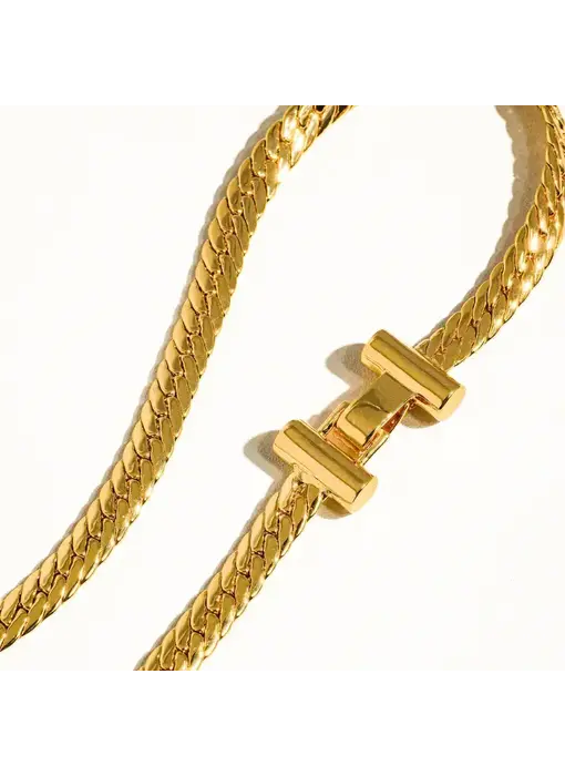 Savannah 18K Gold T Bold Chain Choker Gold