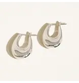 MAIQ Accessories Quinn 18K Classic Droplet Hoop Earring Silver