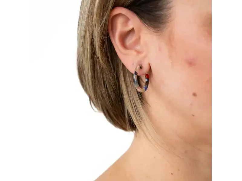 Spiffy & Splendid Cam Mini Hoops - Multicolor