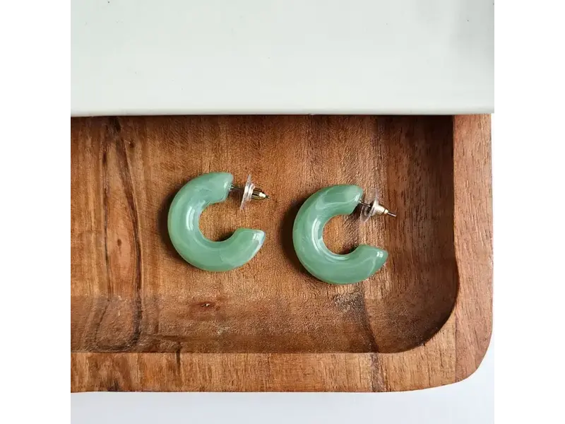 Spiffy & Splendid Chloe Hoops - Sage