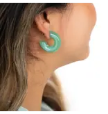 Spiffy & Splendid Chloe Hoops - Sage
