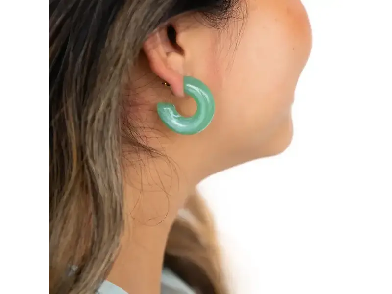 Spiffy & Splendid Chloe Hoops - Sage