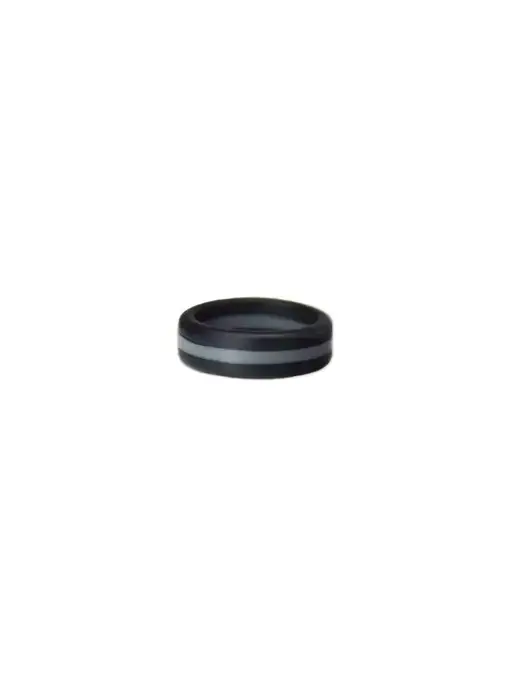 Black and Gray Stripe Ring