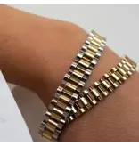 HoopLa Style Watch Band Link Bracelet, Steel Rol-X Gold