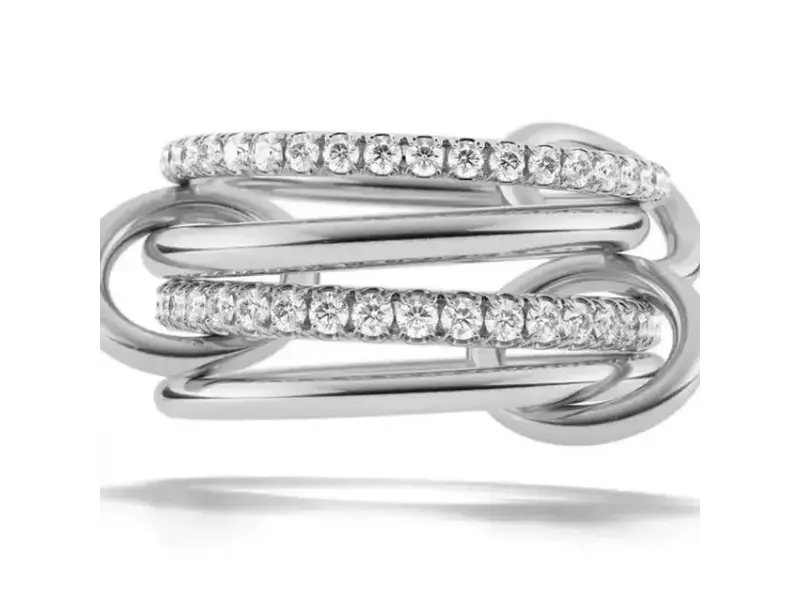 HoopLa Style Multi Band Eternity Ring Band- Stacking Bands Silver