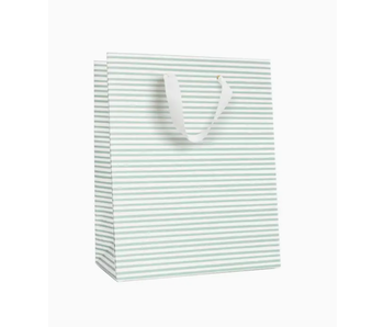 Green Painted Stripe Gift Bag