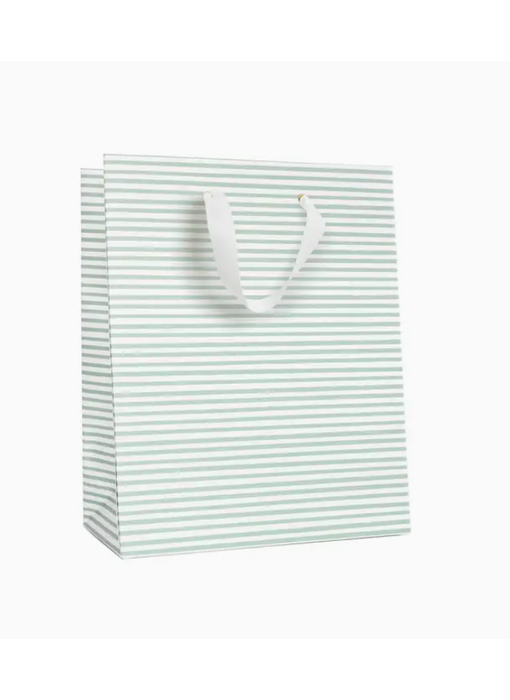 Green Painted Stripe Gift Bag