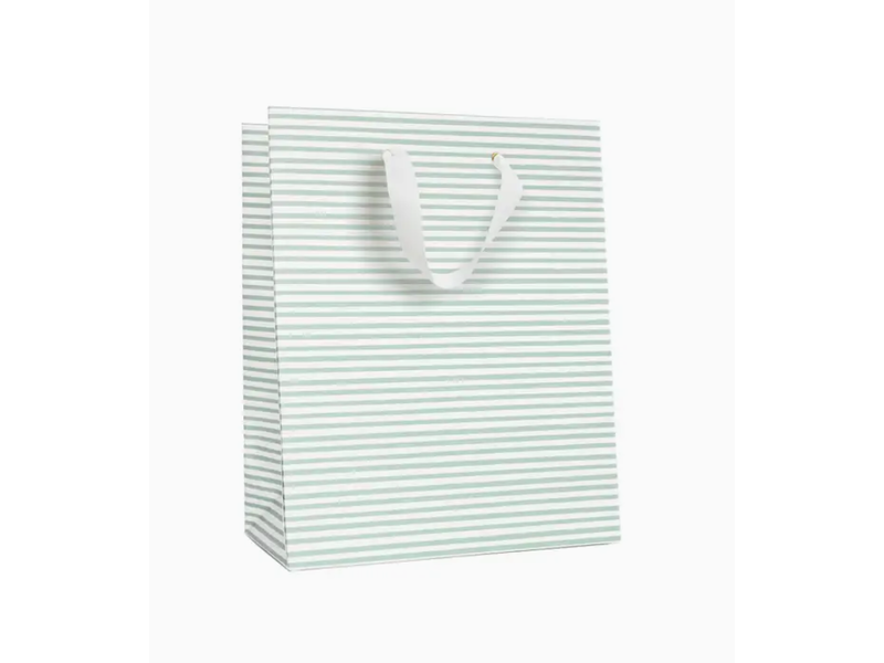 Sugar Paper Green Painted Stripe Gift Bag