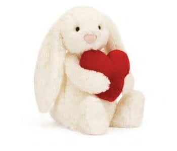 Bashful Red Love Heart Bunny
