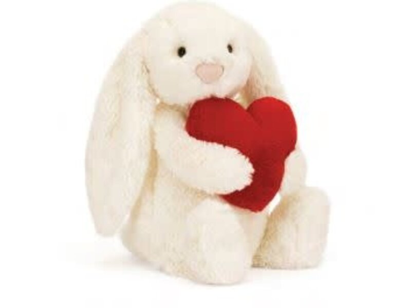 JellyCat Inc Bashful Red Love Heart Bunny