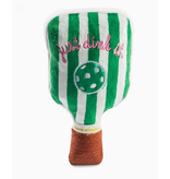 Haute Diggity Dog Green Stripe Pickleball Paddle Dog Toy