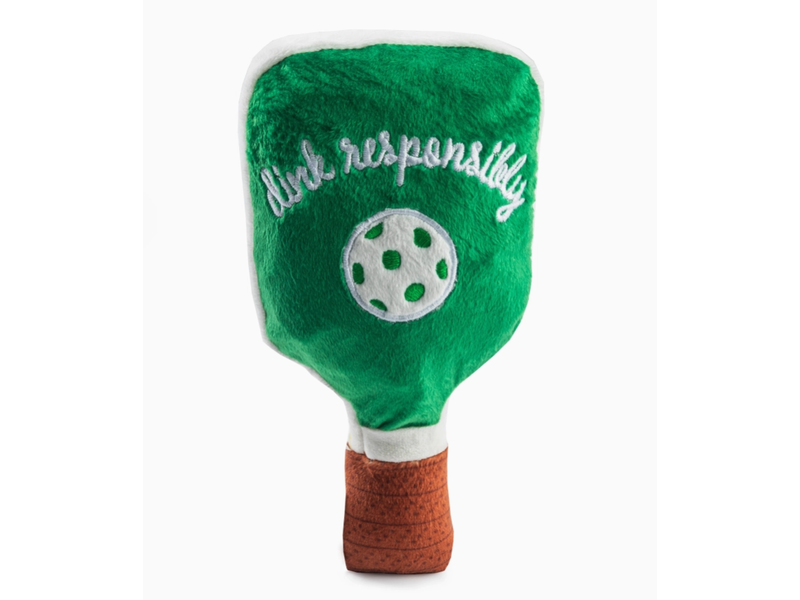 Haute Diggity Dog Green Stripe Pickleball Paddle Dog Toy