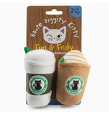 Haute Diggity Dog Meowbucks (2 Coffee Cups) Organic Catnip Toys