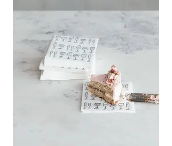 Paper Cocktail Napkins w/ Wine Art