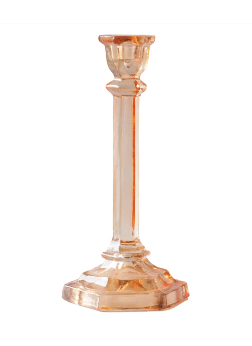 Recycled Glass Taper Holder - Amber