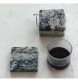 Creative Co-OP Marble Coasters, Set of 4