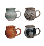 Creative Co-OP 16 oz. Stoneware Mug w/ Tea Bag Holder, 4 Colors