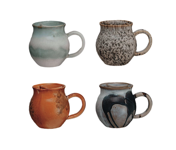 16 oz. Stoneware Mug w/ Tea Bag Holder, 4 Colors